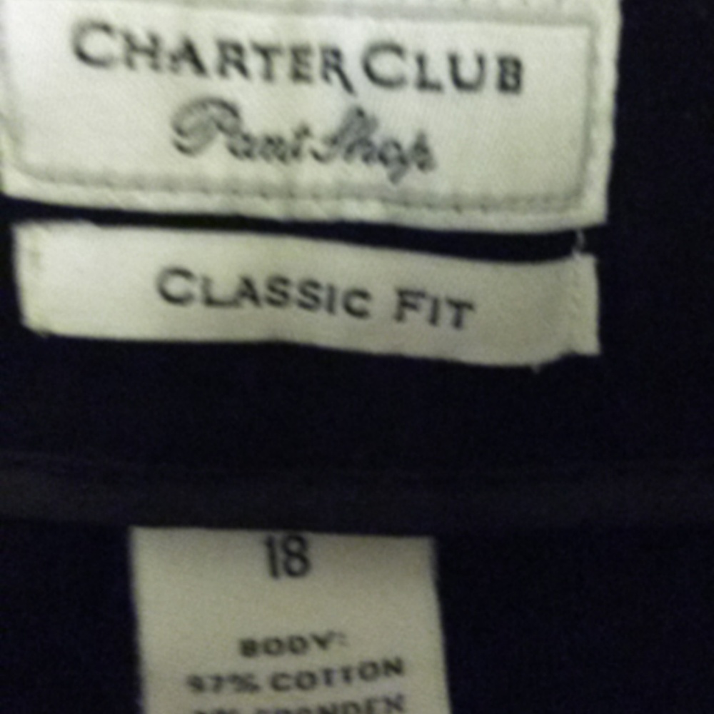 Charter Club Classic Fit Stretch Cotton Pants